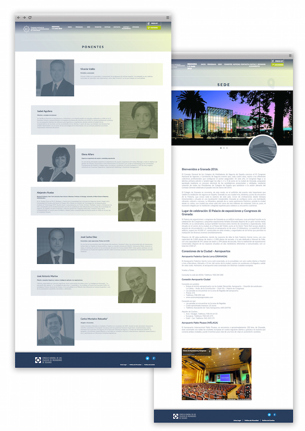 Desarrollo web a medida de Congreso Mediadores Granada realizado por App&Web