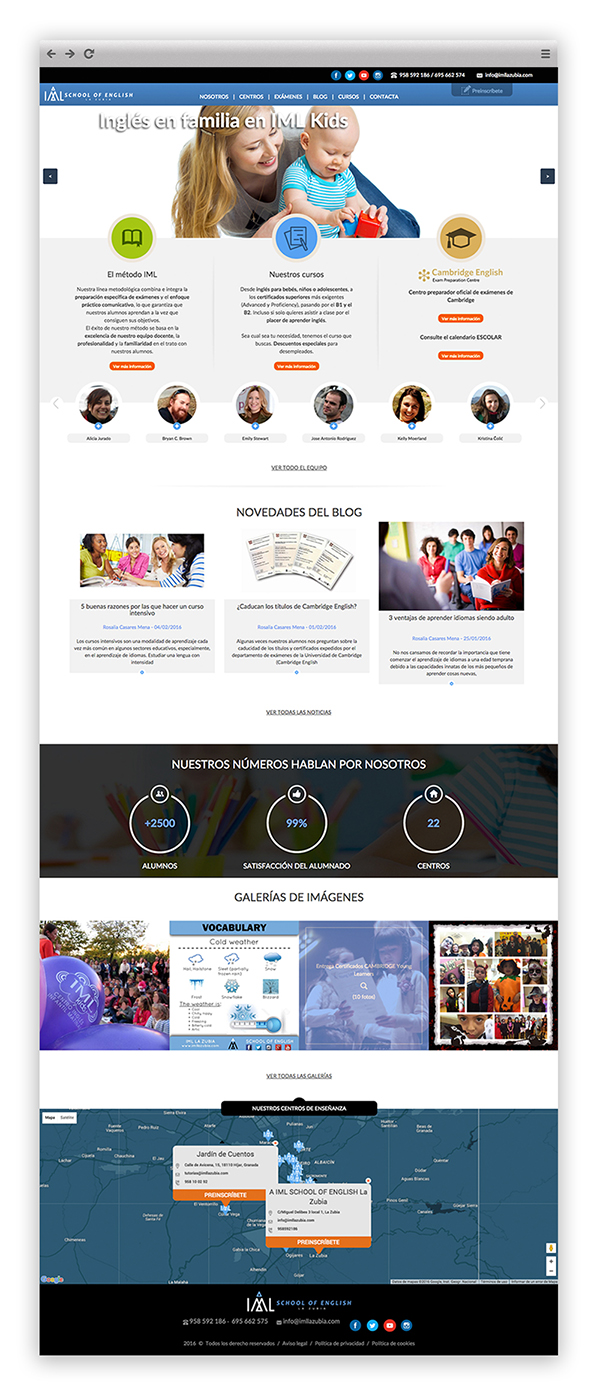 Página web de IML La Zubia Desarrollo web a medida de IML La Zubia por App&Web