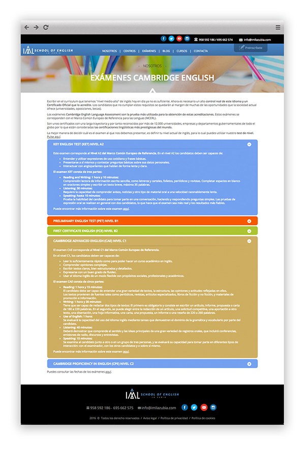 Certificado Cambridge en la web de IML La Zubia