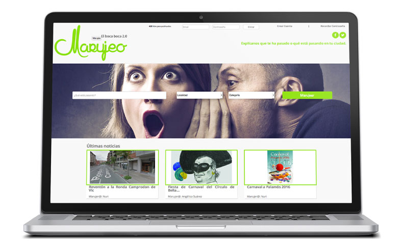 Página web de Marujeo Desarrollo web a medida de Marujeo por App&Web