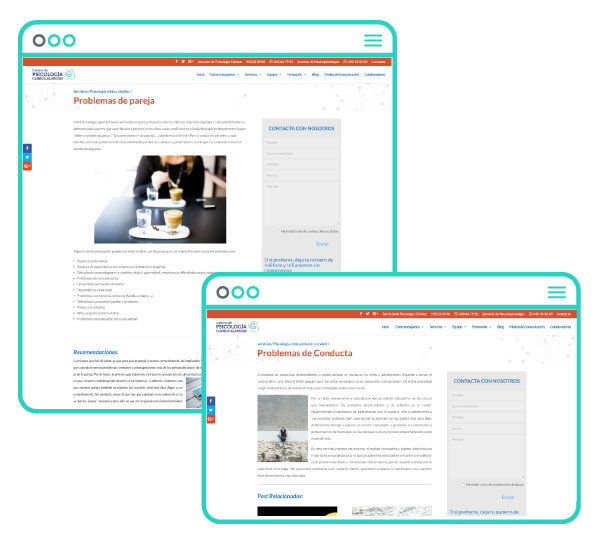 Página web de Centro Psicológico Alarcón Diseño web a medida de Centro Psicológico Alarcón
