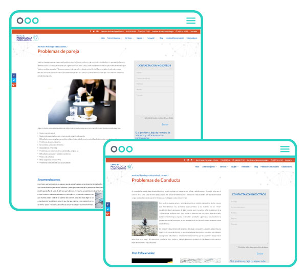 Diseño web a medida de Centro Psicológico Alarcón