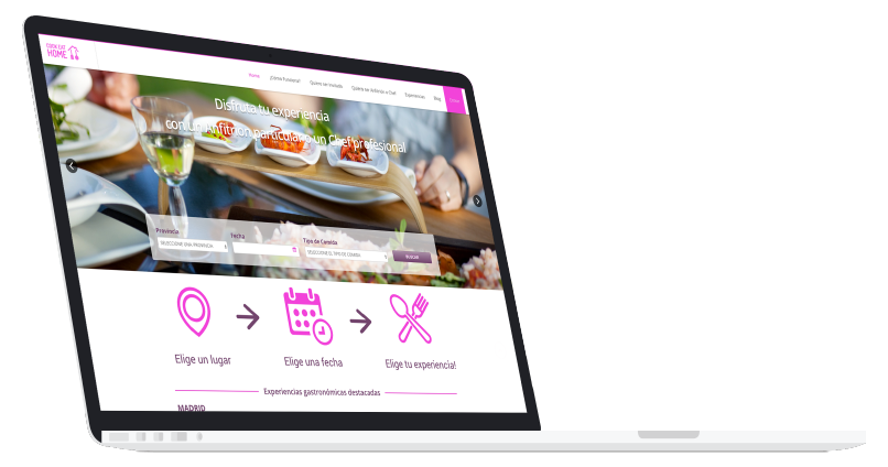 Cook Eat Home, uno de los proyectos destacados de App&Web Página web de Cook Eat Home, uno de los proyectos destacados de App&Web