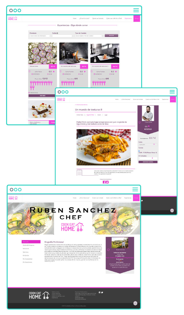 Desarrollo web a medida de Cook Eat Home realizado por App&Web Desarrollo web a medida de Cook Eat Home por App&Web