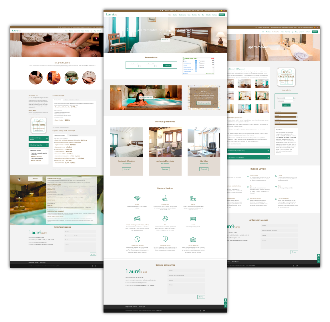 Página web de Laurel Suites diseñada por App&Web Página web de Laurel Suites, uno de los proyectos destacados de App&Web