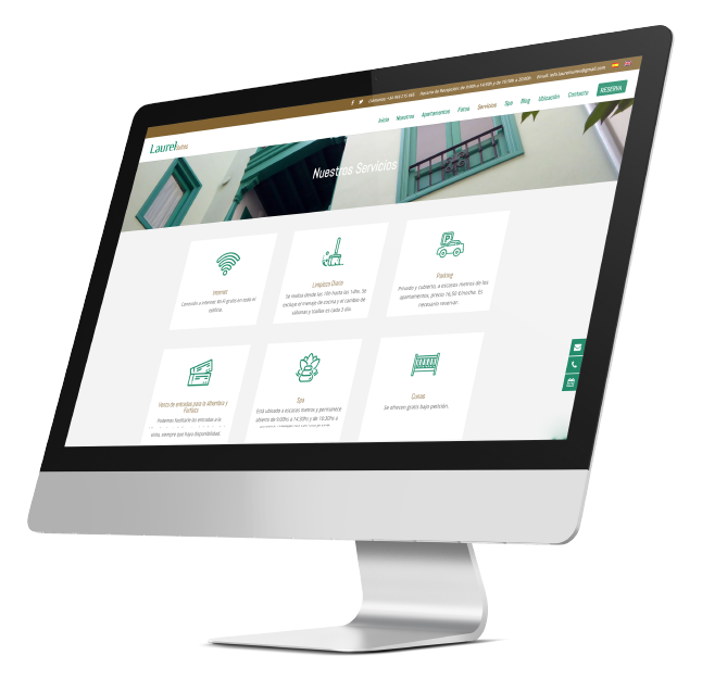 Página web de Laurel Suites realizada por App&Web