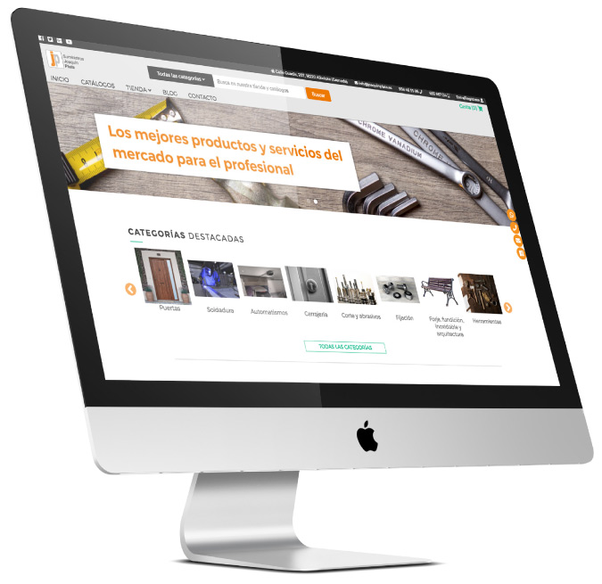 Tienda online de Suministros Joaquín Plata Desarrollo a medida de tienda online para Suministros Joaquín Plata