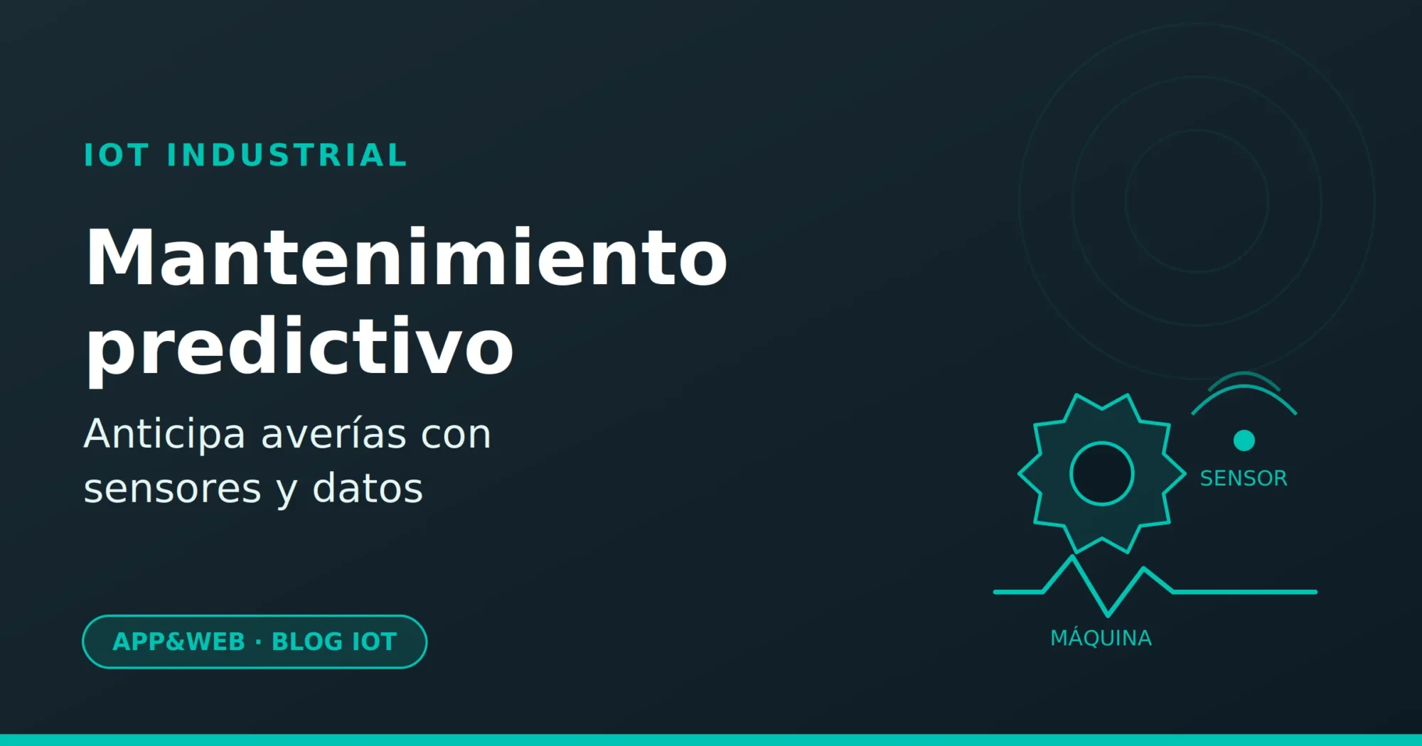 Esquema de una máquina con sensor que detecta una anomalía antes de la avería — App&Web Esquema de una máquina con sensor que detecta una anomalía antes de la avería — App&Web